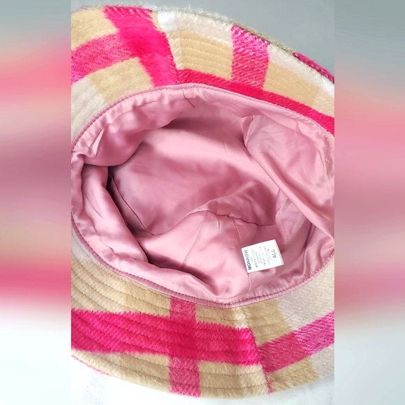 MONROW - bucket hat-women-Plaid design- fully linned polyester and wool main image 6